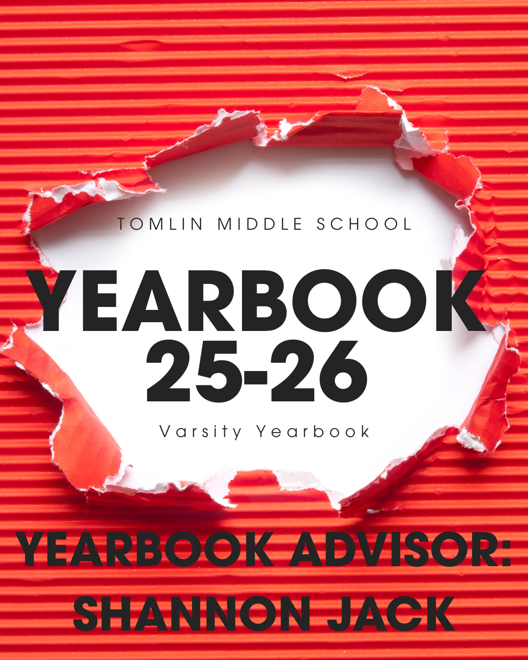 25-26 Tomlin Middle School Yearbook